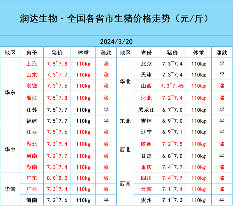 3月20日猪价行情